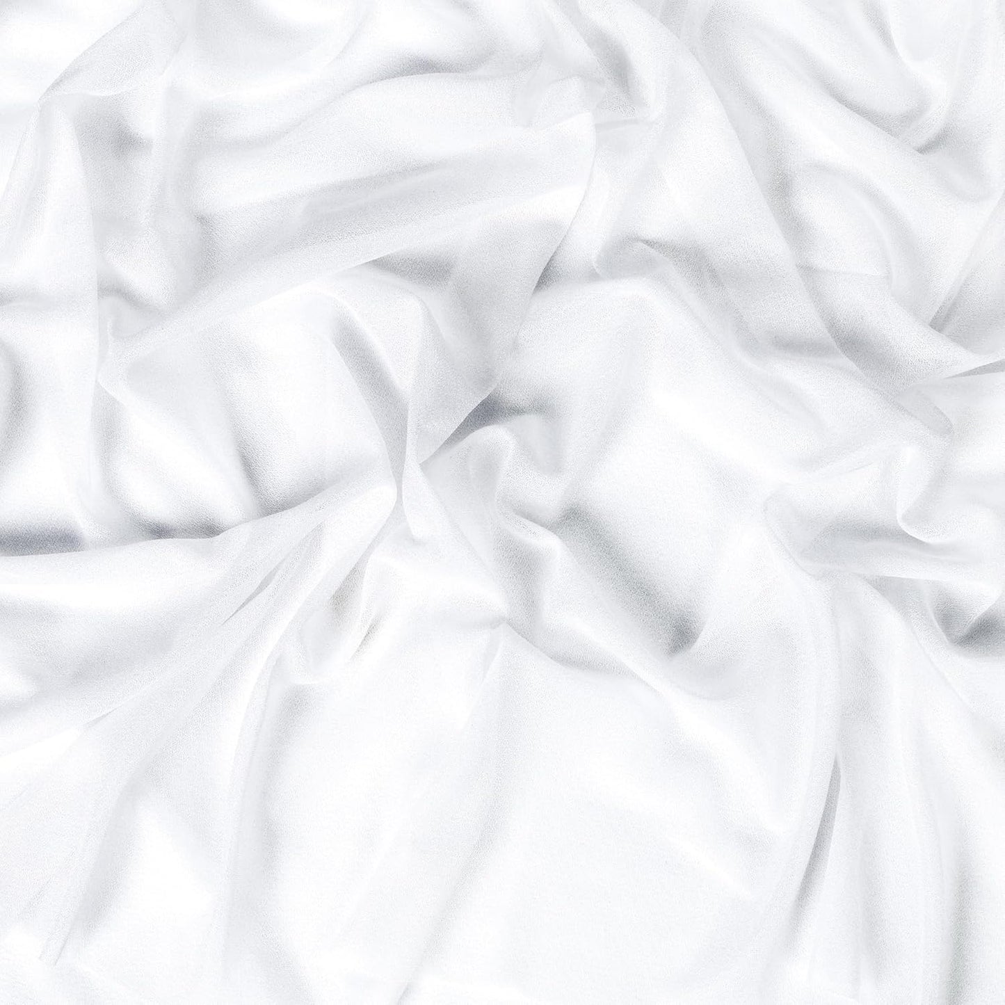 VDS Pack of 2 Panel (30 Inch X 30 Feet) Wedding Arch Draping Fabric Sheer Chiffon Fabric Drapery for Wedding Ceremony Reception Swag Backdrop Canopy Chuppah ARBO Altars Decoration (White)