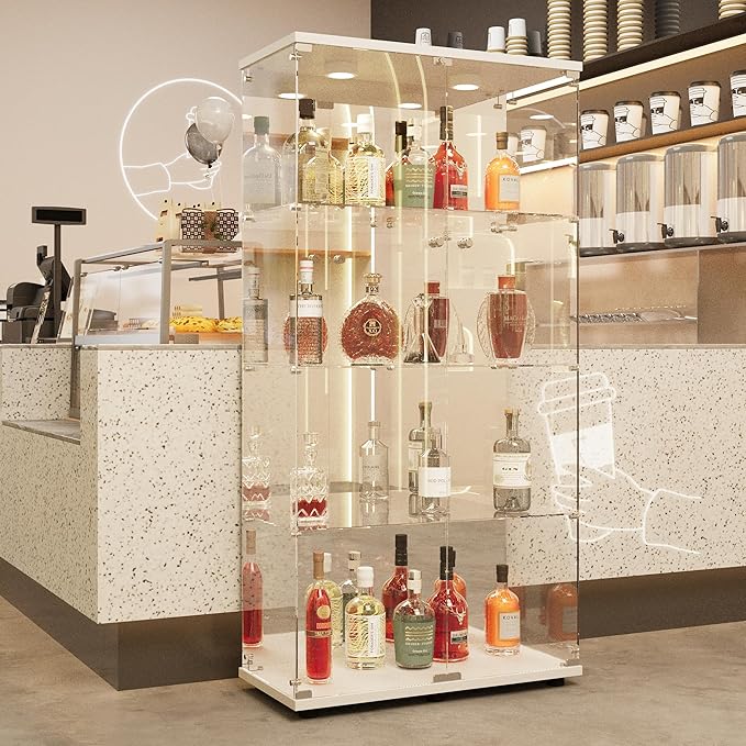 LFT HUIMEI2Y Glass Display Cabinet 4-Shelf - Image 9