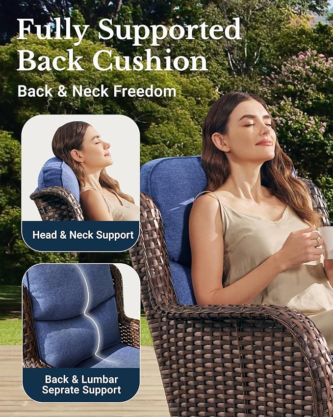 HILLGA Luxury High Back Patio Furniture Set - Image 5