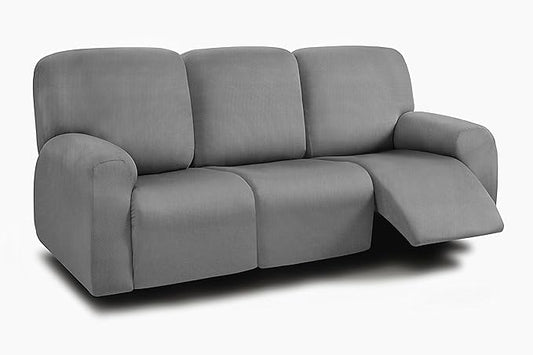 ULTICOR 8-Pieces Recliner Sofa Covers, Yarn Dyed Stretch Reclining Couch Covers by ULTICOR