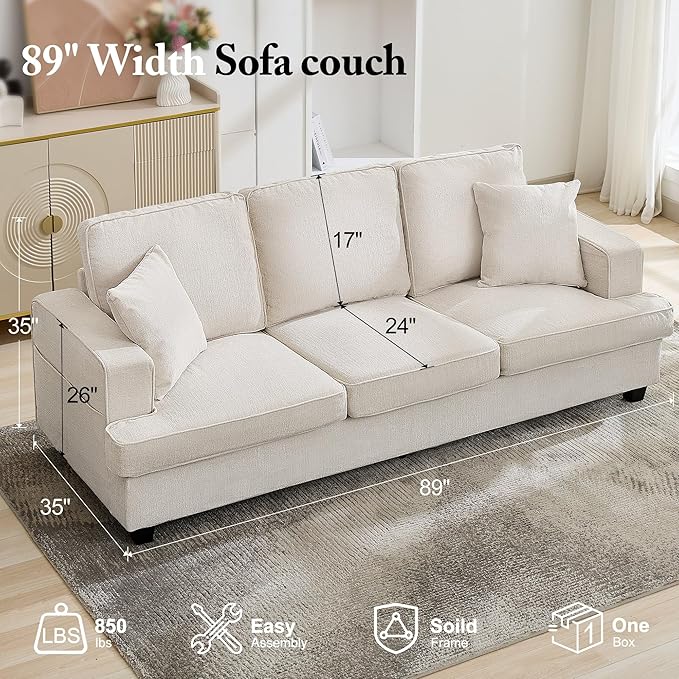 Korser 89" Couches for Living Room - Image 2