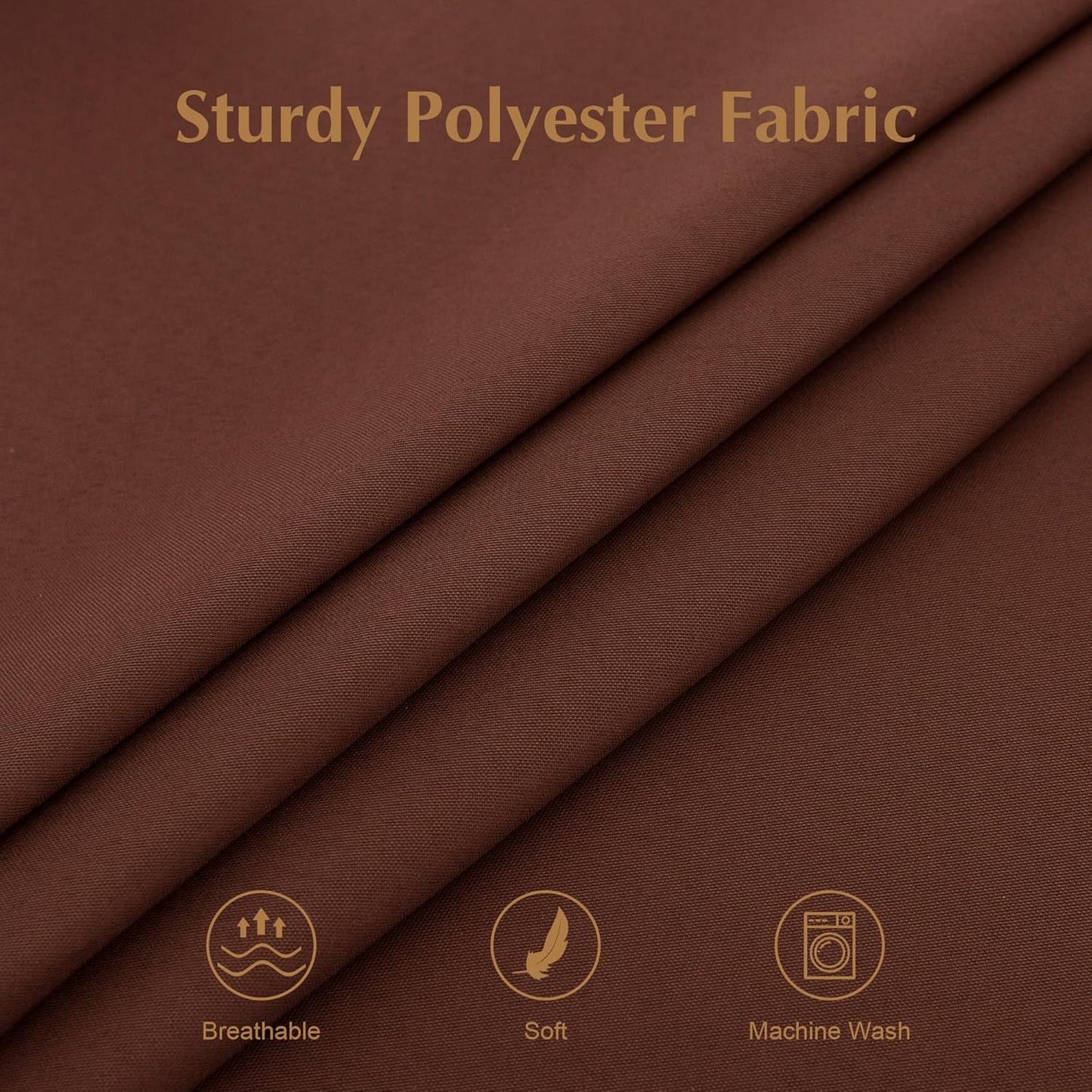 2 Pack Square Table Cloth 60X60 Inch Chocolate Washable Fabric Tablecloth Polyester Solid Dining Table Cover for Birthday Party Dinner Holiday Outdoor Indoor