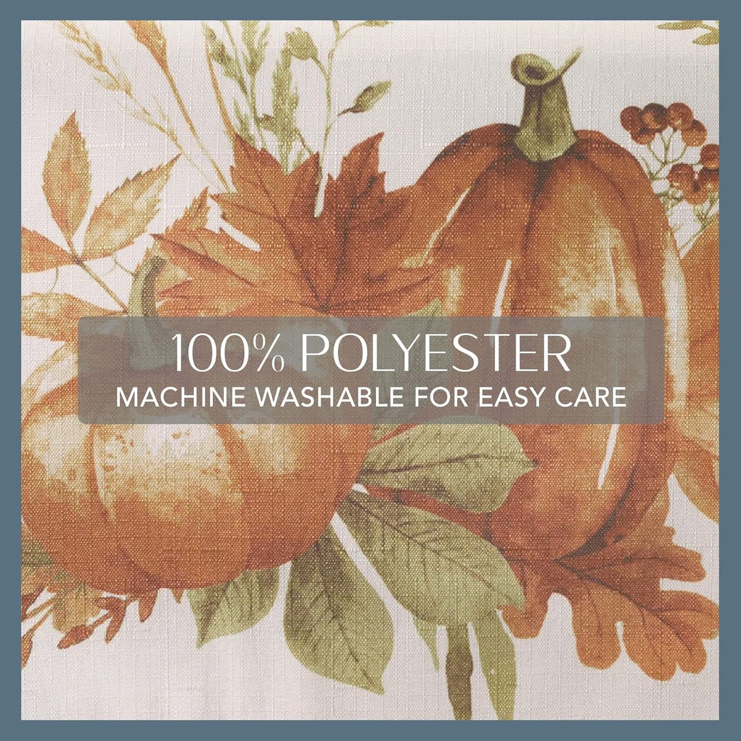 Elrene Home Fashions Autumn Pumpkin Grove Fall Napkins, Seasonal Fall Cloth Napkins, 17" x 17", Set of 4