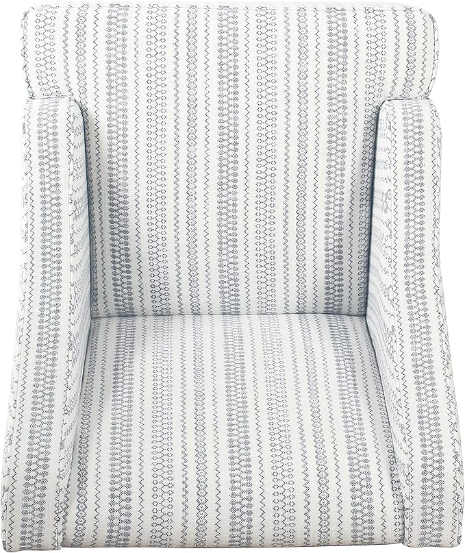 HomePop Swoop Arm Accent Chair, Ivory Stripe - Image 7