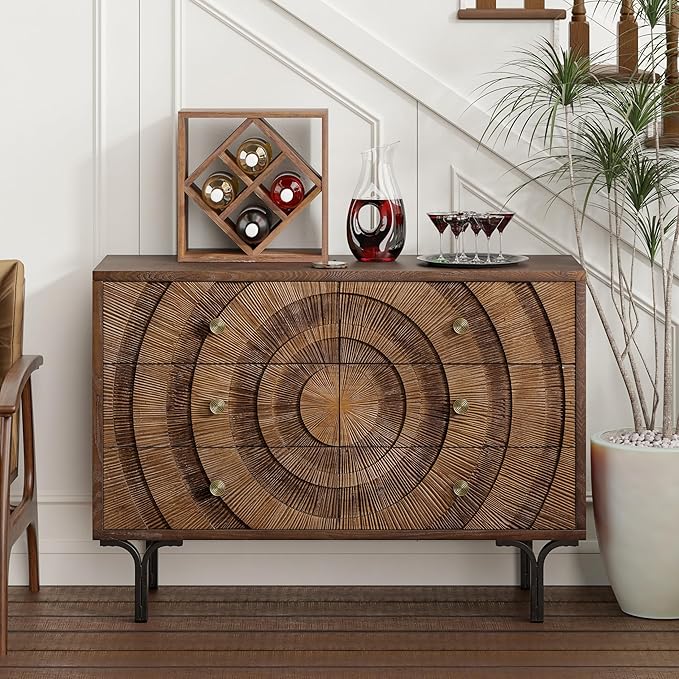 Aoikax Farmhouse 6-Drawer Dresser, Accent Wooden Chest of Drawers - Image 6