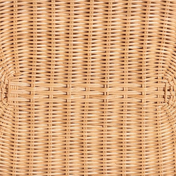 Bali & pari Elissa Bohemian Light Honey Rattan Elephant End Table - Image 8