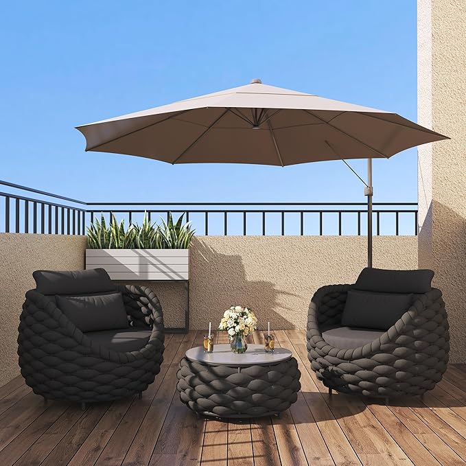 TWT Outdoor Patio Furniture Set, 5 Pieces Aluminum Sectional Sofa, Metal Patio - Image 9
