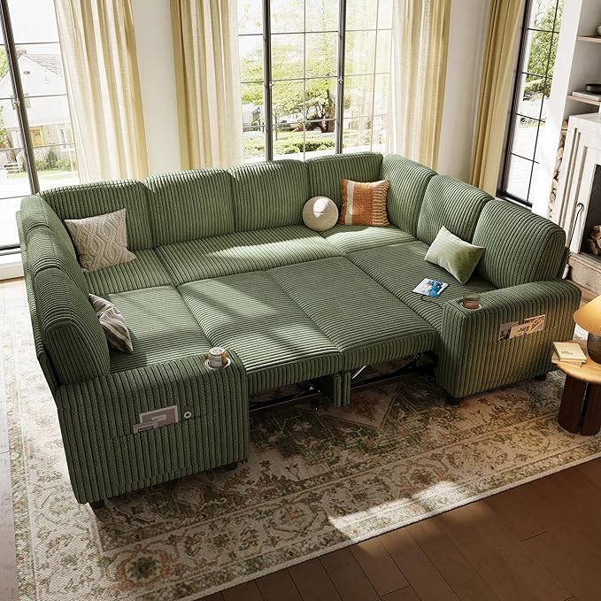 LINSY HOME Sectional Sleeper Sofa by LINSYHOME