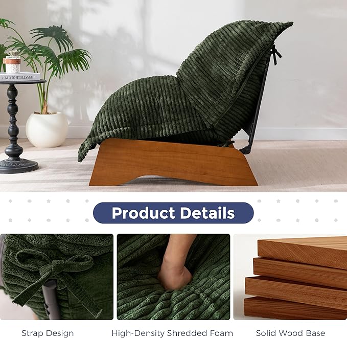 MAXYOYO Adjustable Living Room Chair, Convertible Bean Bag Chair & Recliner - Image 8