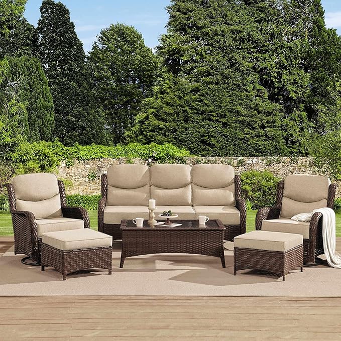 HILLGA Luxury High Back Patio Furniture Set by HILLGA