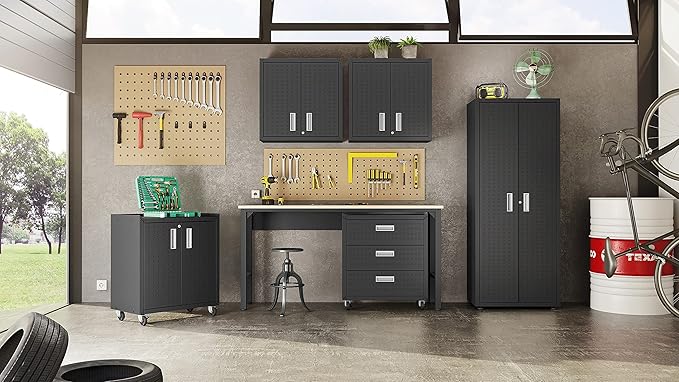 Manhattan Comfort Fortress 31.5-Inch Rolling Garage Tool Chest, 3-Drawer - Image 8