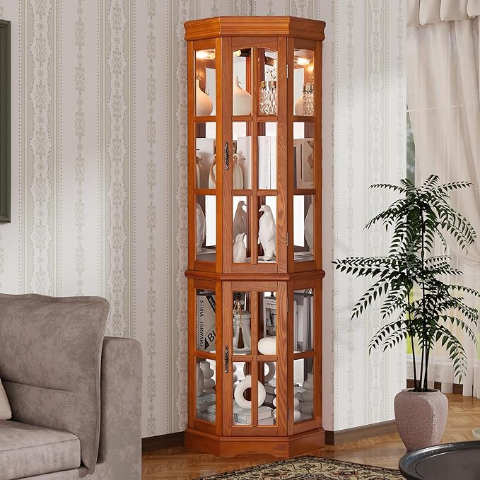 Seeutek Corner Curio Cabinet - Image 8