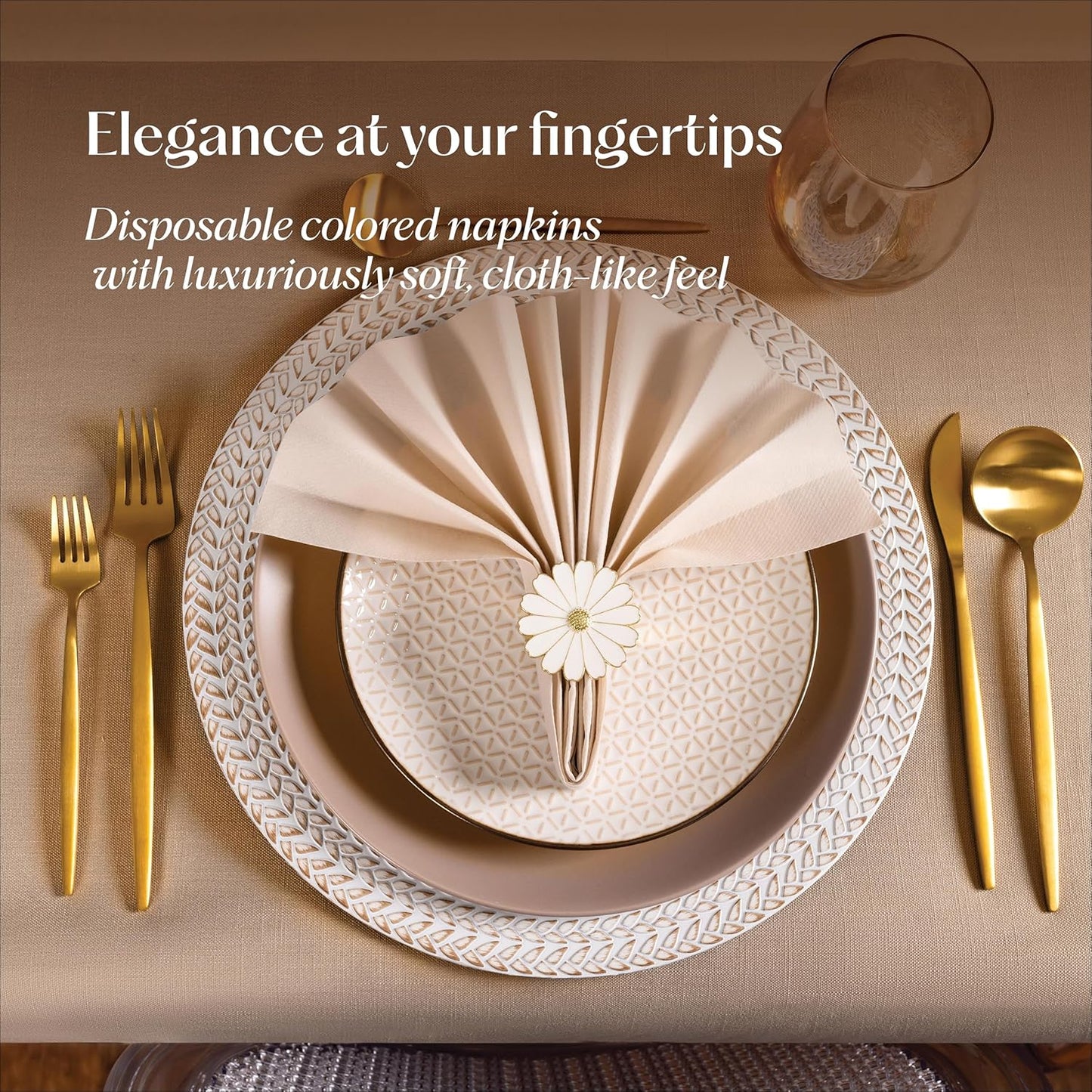 50-Pack Disposable Linen-Feel Black Napkins, 12" x 17" Cloth-Like Paper Dinner Napkins For Wedding, Bathroom, Party Or Event,