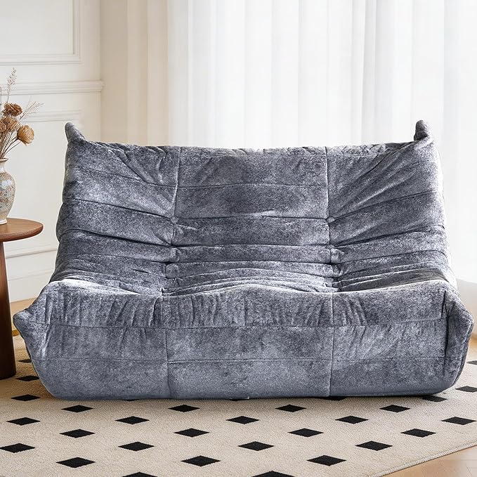 Bean Bag Chair, 2 Seater Lazy Bean Bag Sofa Memory Foam Couch, Giant Bean Bag - Image 6