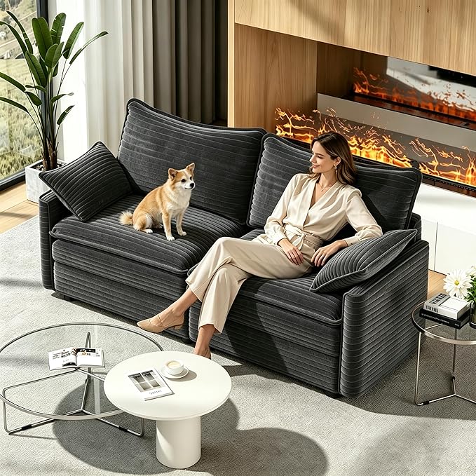 Vesgantti 74" Cloud Couch for Living Room, 2 Seaters Deep Seat Sectional by Vesgantti
