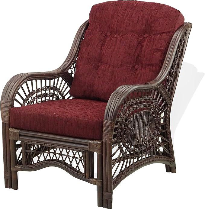 Malibu Lounge Set of 4: 2 Natural Rattan Wicker Chairs, Three-Seater Sofa - Image 6
