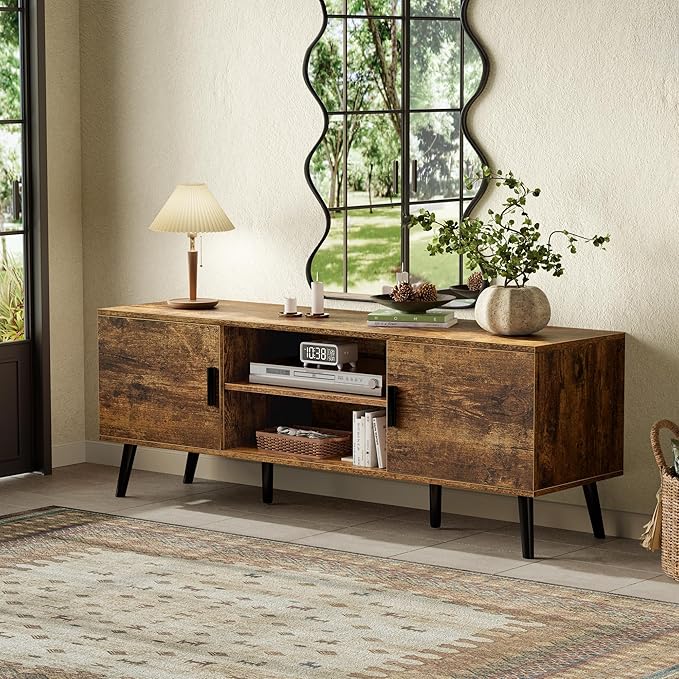 SUPERJARE TV Stand for 55 Inch TV, Entertainment Center - Image 9