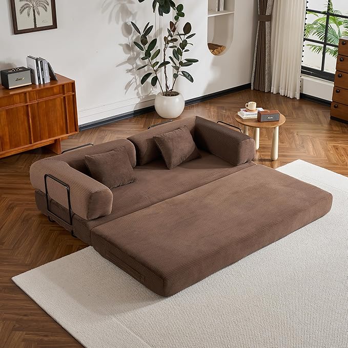 ZEIINPA Convertible Sleeper Sofa Bed, Corduroy Floor Couch - Image 8