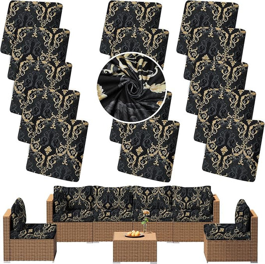 Outdoor Cushion Covers Set, Replacement by SUKAIKEQA
