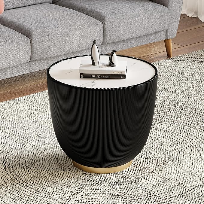SSLine Bowl-Shape Small Coffee Table Modern Sintered Stone Top Coffee Table in by SSLine