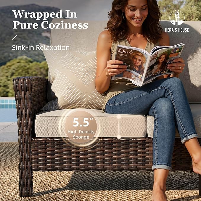 HERA'S HOUSE High Back Patio Furniture Set - Image 2