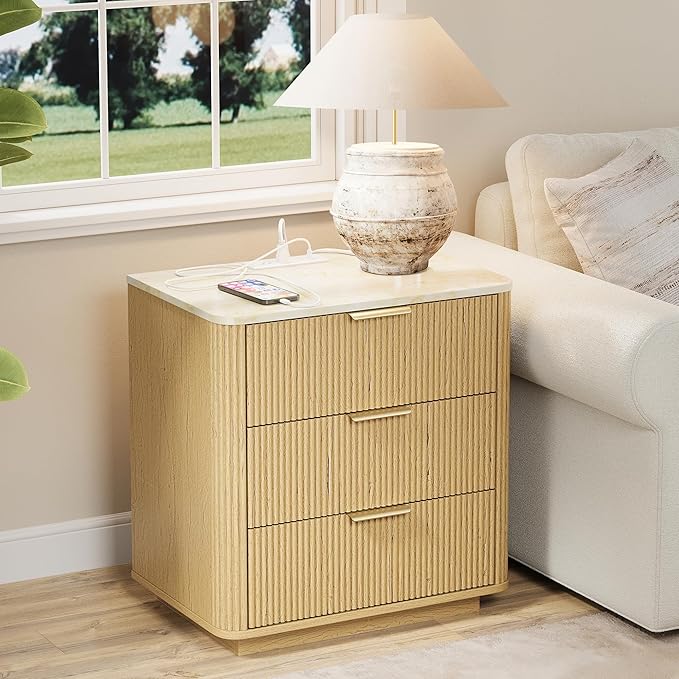 Fluted Nightstand Set of 2 - Image 7