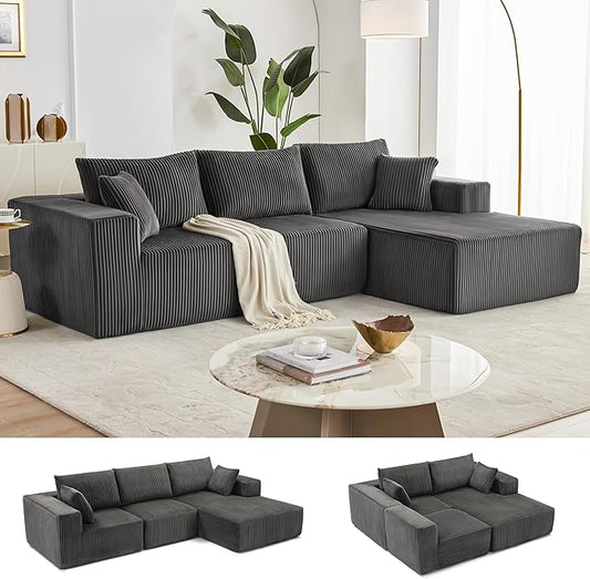 Weture 108” Modular Sectional Sofa, Cloud Sectional Couch by Weture