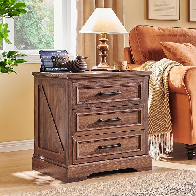 ACCOHOHO Farmhouse Nightstand - Image 3