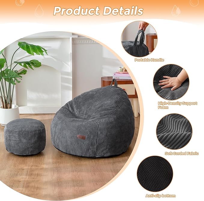 MAXYOYO Kids Bean Bag Chair - Image 7