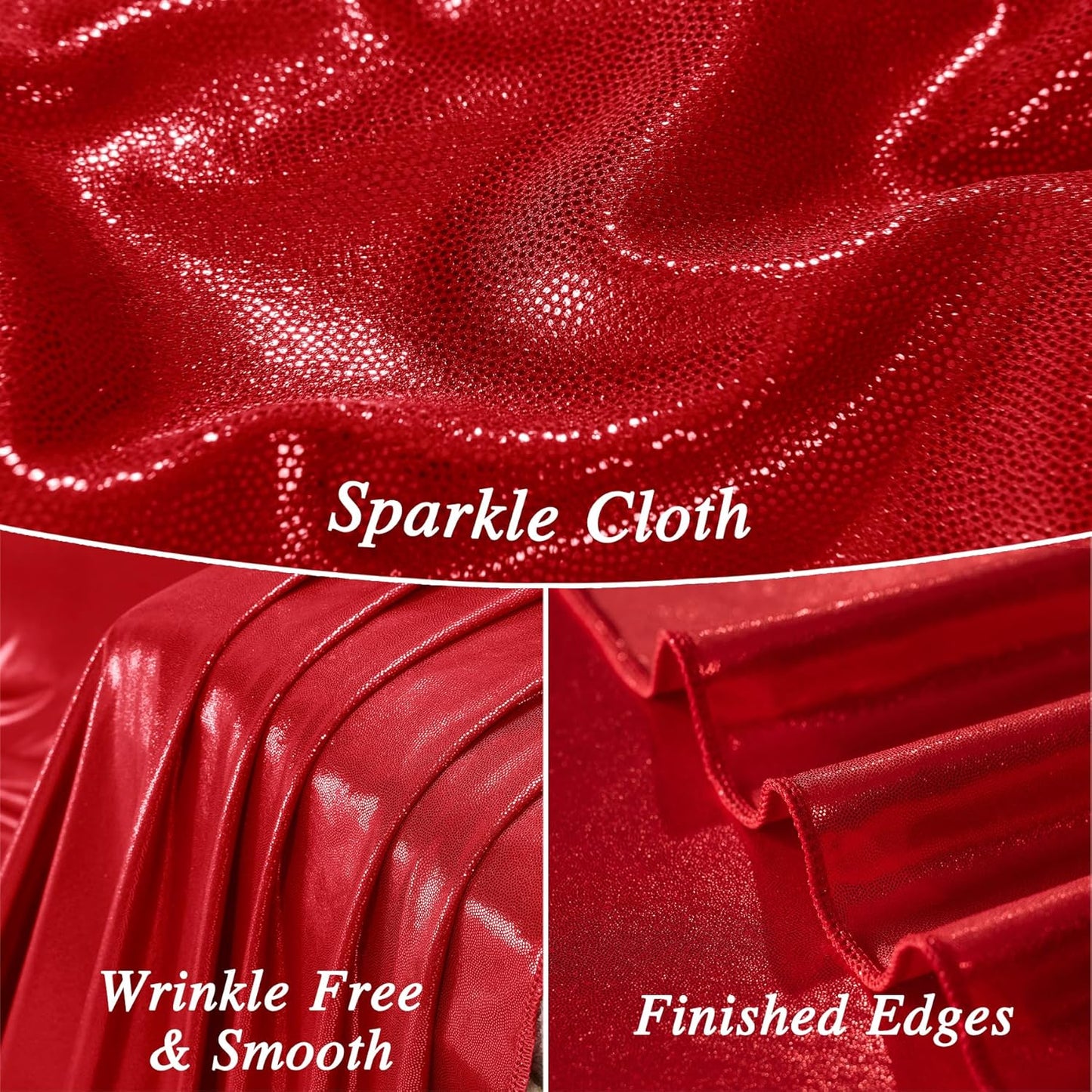 20ftx10ft Red Sequin Backdrop Curtain Panels for Parties, 4 Panels Wrinkle Free Glitter Photo Backdrop Drapes Shimmer Back Drop Cloth for Wedding Birthday Christmas Photography Background