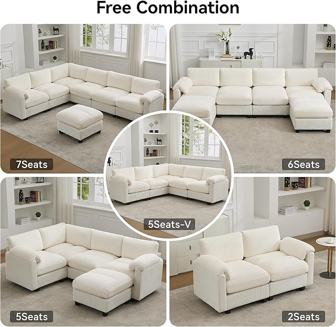 87'' U-Shaped Sectional Sofa - Image 7