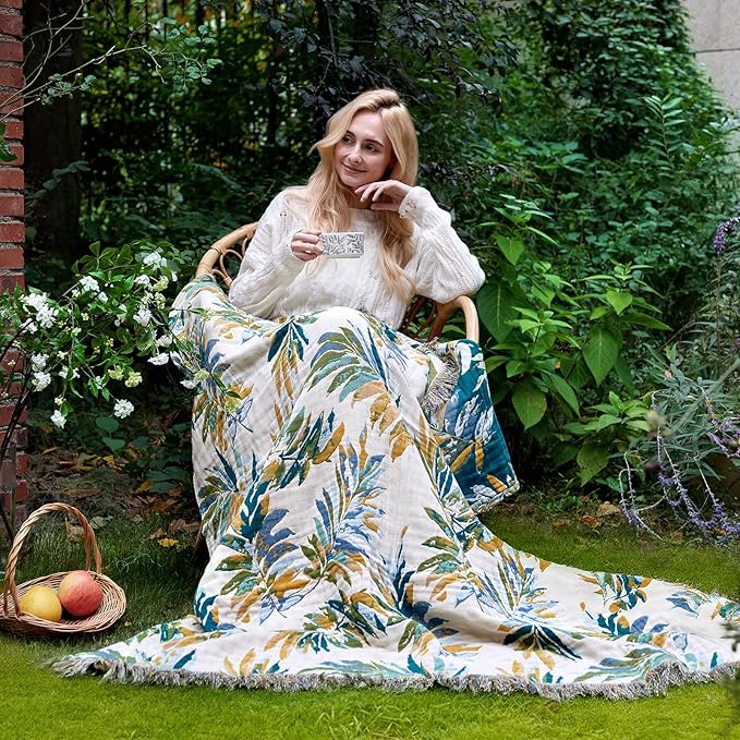 LUTBM Boho Throw Blanket for Couch Sofa Chair Cotton Summer Blankets for - Image 5