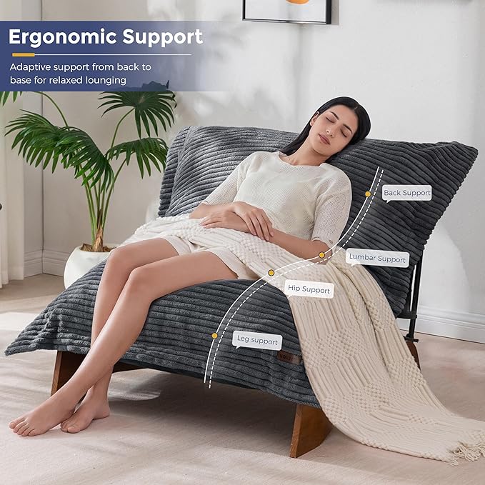 MAXYOYO Adjustable Living Room Chair, Convertible Bean Bag Chair & Recliner - Image 9