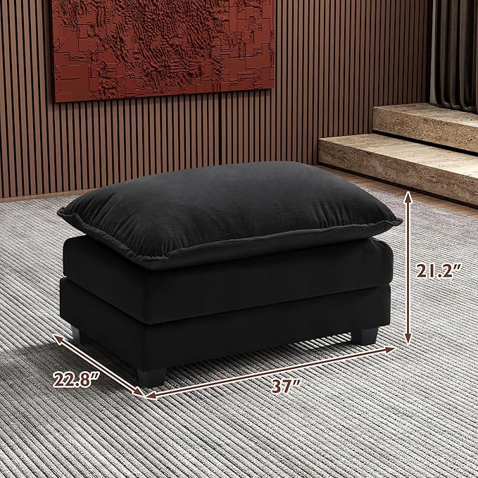 Ihanherry Ottoman for Modular Sectional Cloud Couch, Chenille Deep Seat Sofa - Image 2