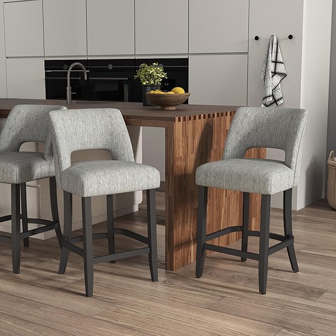VKNOW Bar Stools Set of 6, Modern Counter Stools - Image 4