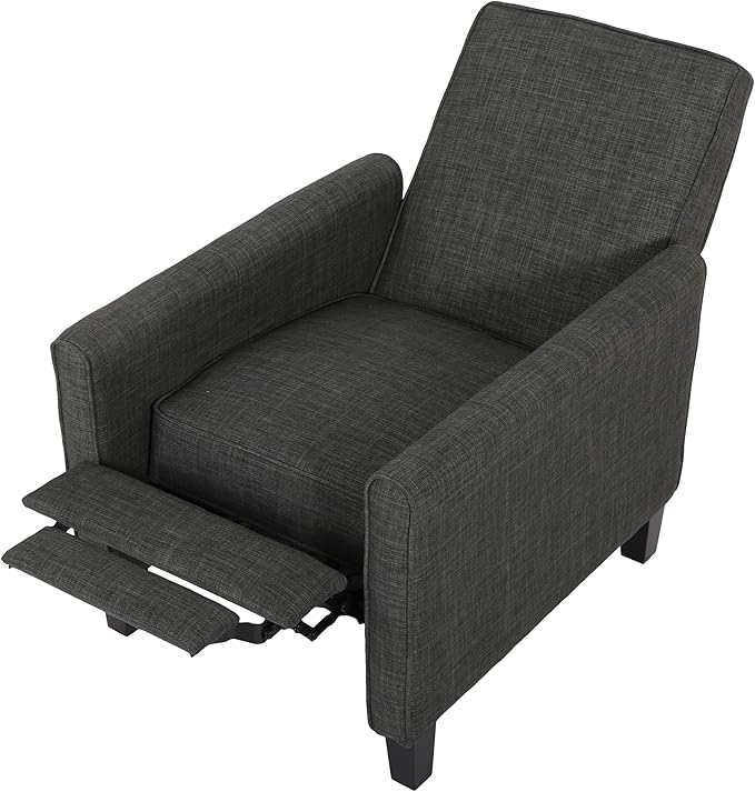 Christopher Knight Home Emmie Fabric Recliner, Moss Gray, Dark Brown - Image 4