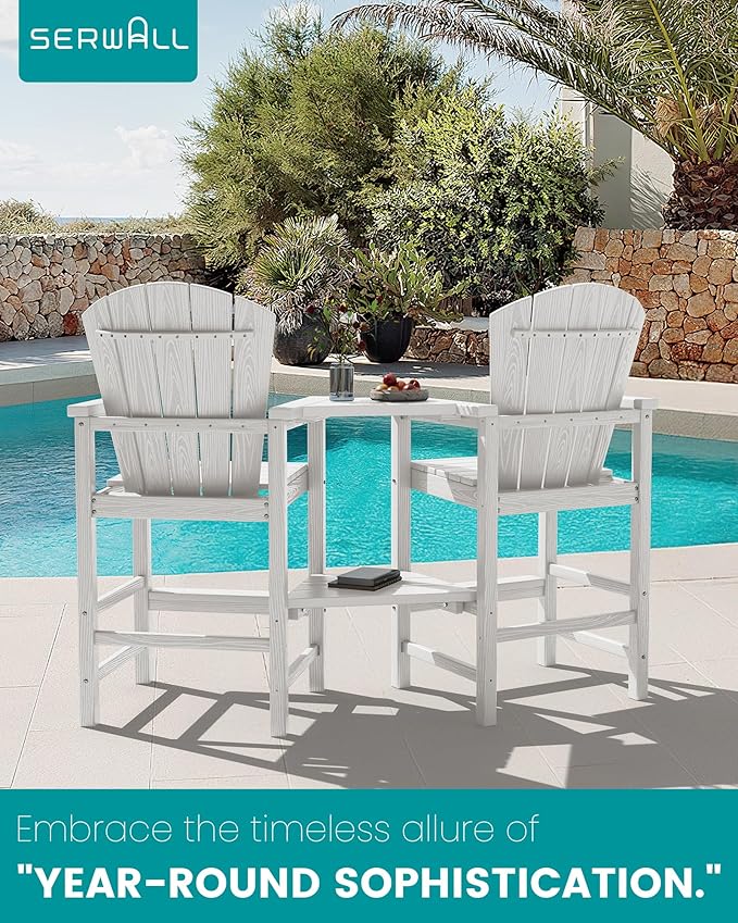 SERWALL Tall Adirondack Chairs Set of 2 - Image 6