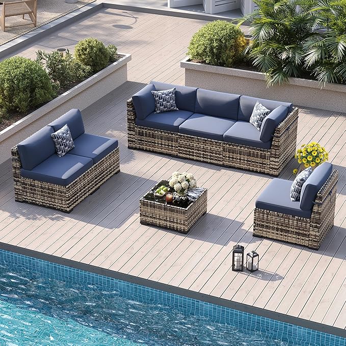 Patio Furniture Sets, 7-Piece Outdoor Patio Furniture - Image 2