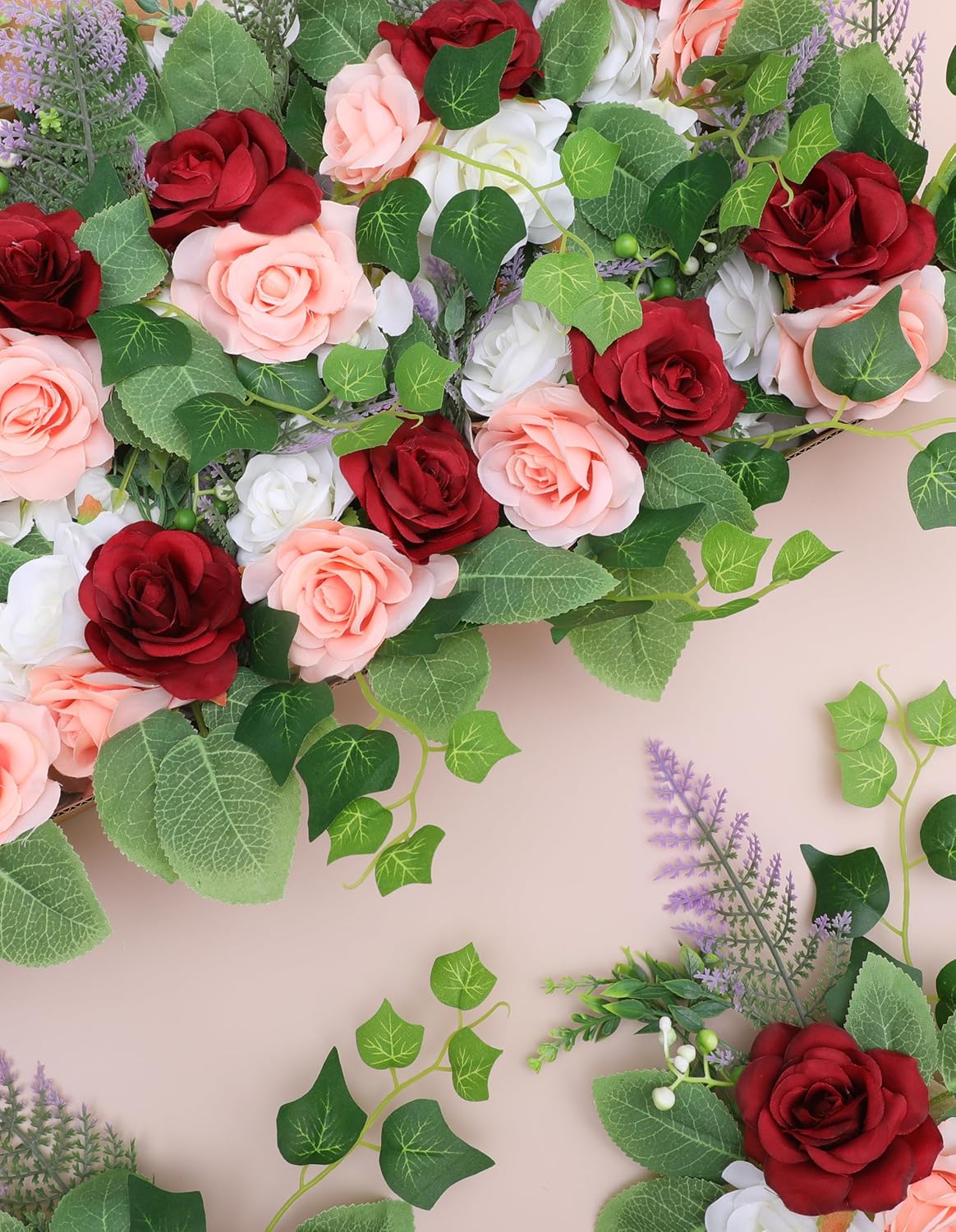 Wedding Aisle Decorations Set of 10 Chair Back Flowers Floral Pew Wedding Decorations for Ceremony with Chiffon Ribbons Fall Decor