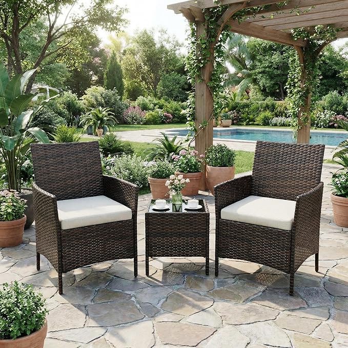 GarveeLife 3 Pieces Patio Furniture Set, Outdoor Furniture Sets - Image 3