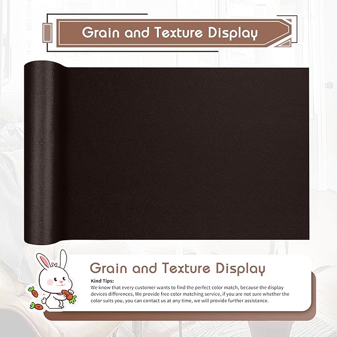 KING MOUNTAIN Leather Repair Patch, 12 x 60 Inches Self-Adhesive Repair Tape - Image 2