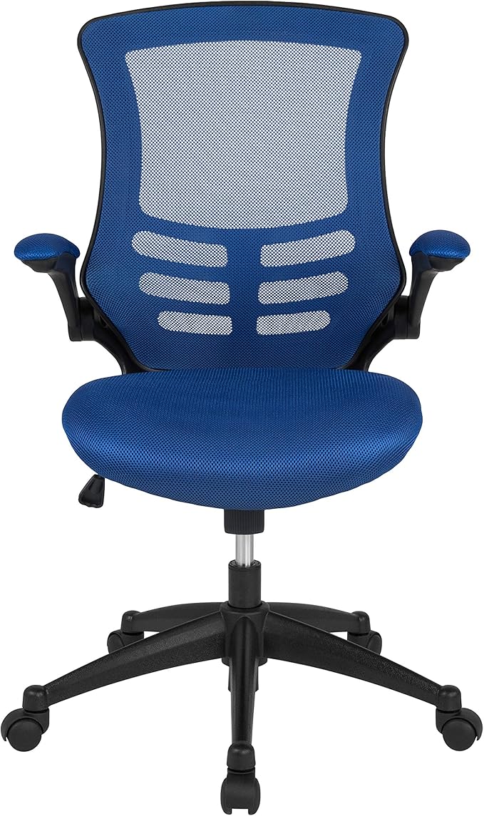 Flash Furniture Kelista Mid-Back Blue Mesh Swivel Ergonomic Task Office Chair - Image 10