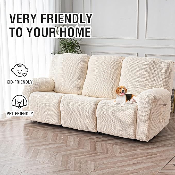 Genina Recliner Sofa Cover Stretch Couch Covers, Sofa Slipcover - Image 6