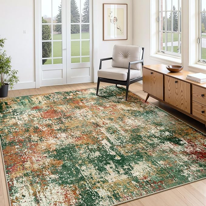 RELEANY Washable Area Rugs 5'x8' Non-Slip Modern Abstract Soft - Image 9