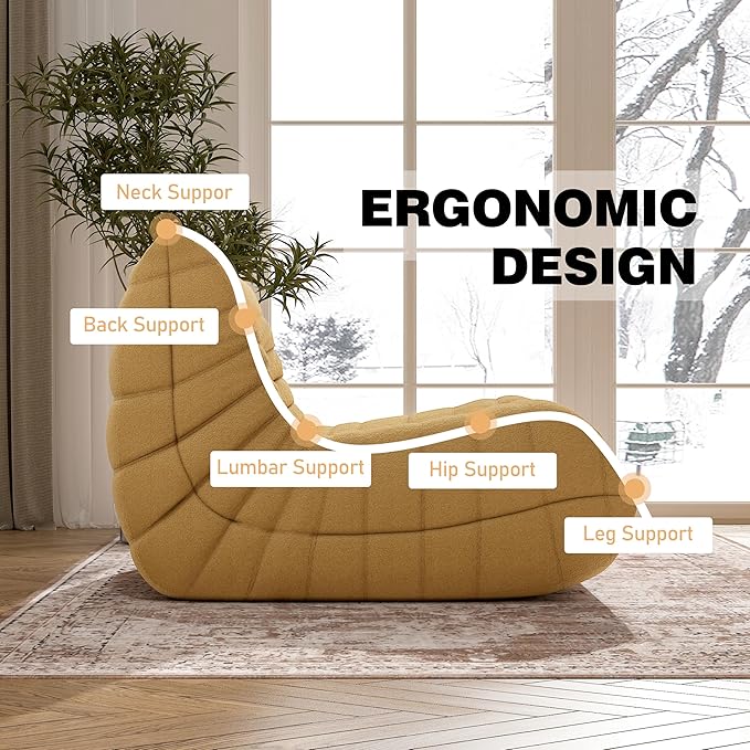 YVDNHP Bean Bag Chair, Memory Foam Bean Bag Sofa Large Bean Bag Chair - Image 5