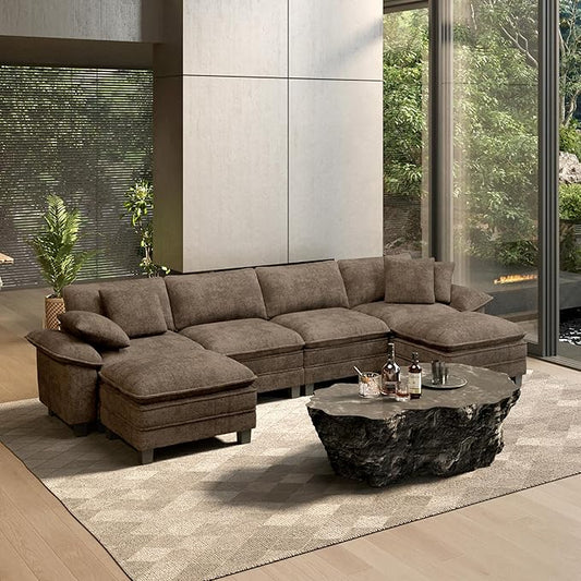HERA'S HOUSE 158" Modular Sectional Sofa, Oversized U Shaped Couches by HERASHOUSE