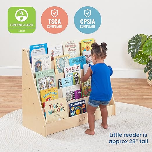 ECR4Kids Single-Sided Book Storage and Display, Montessori Furniture - Image 6