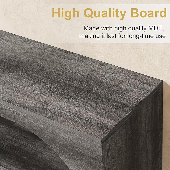 Console Table, 55-Inch Entryway Tables 3-Tier Wood Narrow Sofa Tables - Image 7