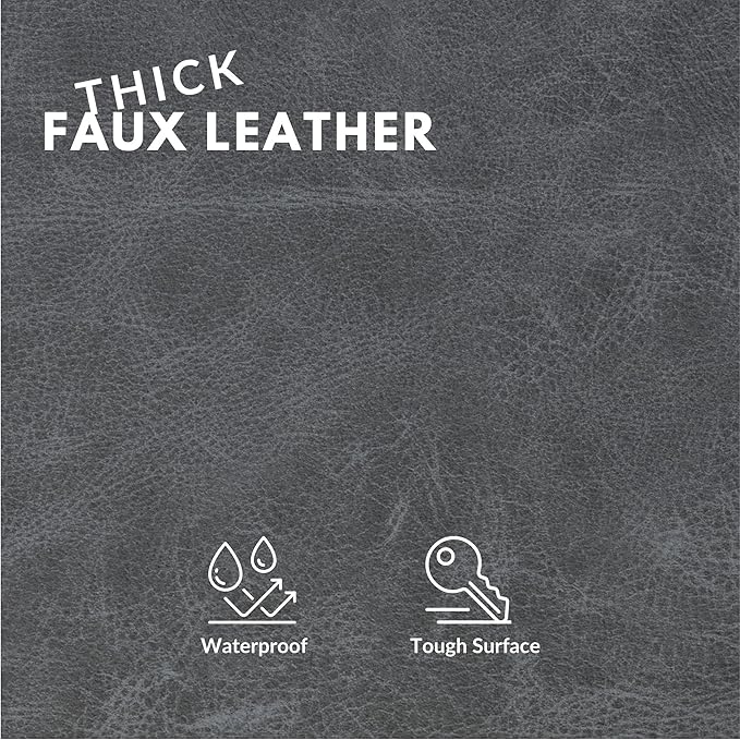 Faux Leather Fabric, Thick Durable Synthetic Repholstery Leather Vinyl - Image 2