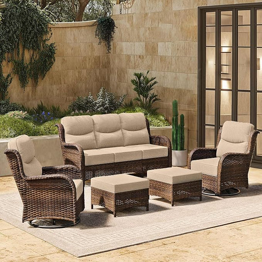 HILLGA Luxury High Back Patio Furniture Set by HILLGA